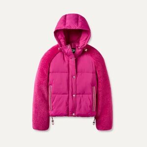 UGG Women's Hot Pink Hooded Puffer Jacket